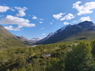 beautiful nature of norwegian scandinavian highlands