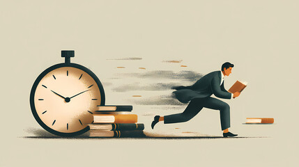 Fitness Training Illustration Coach Timing Athlete Exercise Motivation Graphic Workout Progress Concept Sports Coaching Art Personal Trainer Visualization