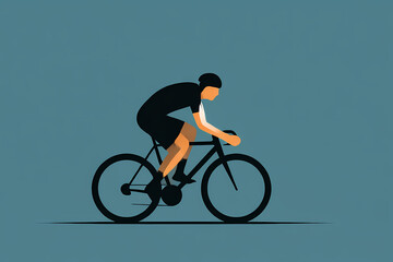 Dynamic Cyclist Vector Art Graphic Design Bike Rider Illustration Sporty Lifestyle Artwork Fitness Motivation Poster Cycling Enthusiast Design
