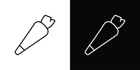 Pastry bag icon outline. EPS 10 editable vector