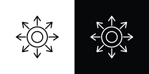 Multichannel icon outline. EPS 10 editable vector