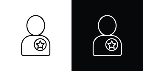 Good human icon outline. EPS 10 editable vector