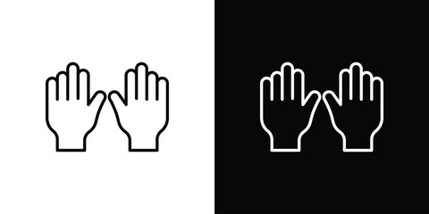 Gloves icon outline. EPS 10 editable vector
