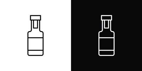 Gin icon outline. EPS 10 editable vector