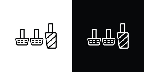 car pedal icon outline. EPS 10 editable vector