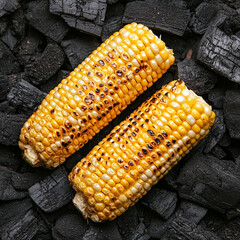 Smoky Grilled Corn on Charcoal