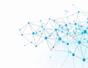 Social network connection with 3D spheres and molecular structure on digital background