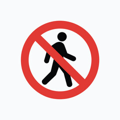 No Pedestrian Crossing Sign