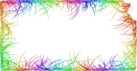 Rainbow sketch outline map of Kansas 