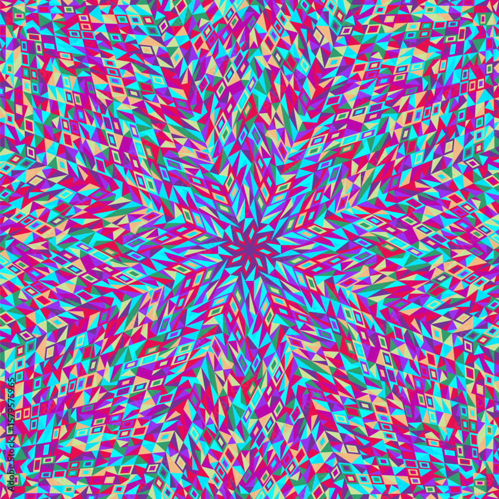 Poster dynamic colorful abstract mosaic background - circular vector design