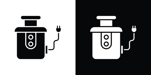 Garbage disposal icon symbol in black and white color. Silhouette Styles.