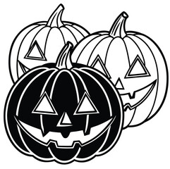 Halloween jack o lantern pumpkin glowing face