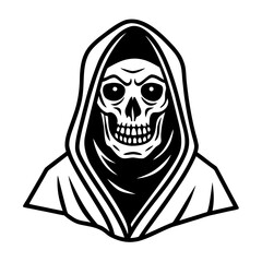 Skull and crossbones vector illustration of a scary skull with bones and pirate symbol