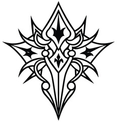 Decorative vector art featuring a beautiful black lotus flower in bloom, symbolizing nature's beauty with an elegant floral design