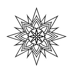 Fototapeta premium A captivating floral illustration featuring a star-shaped design, perfect for nature-inspired art and decorative elements