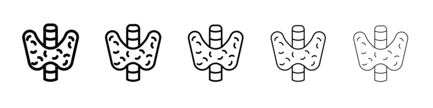 Thyroid icon in web style. Vector illustration. Eps10
