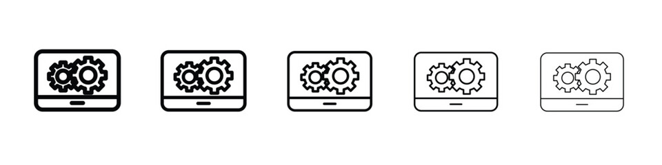 Software icon in web style. Vector illustration. Eps10