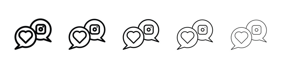 Social media icon in web style. Vector illustration. Eps10