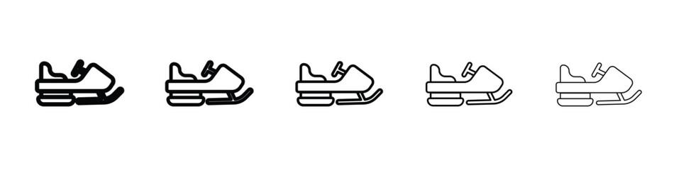 Snowmobile sport icon in web style. Vector illustration. Eps10