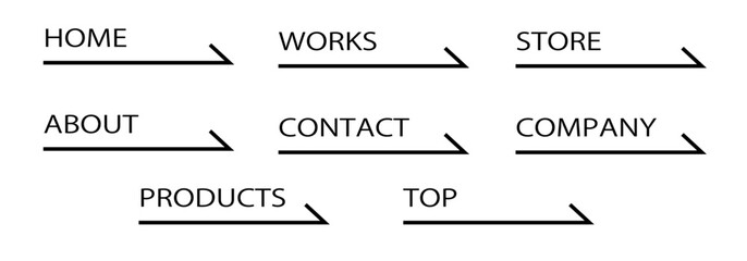 Webサイト用メニューボタン：右矢印 / Website Menu Buttons: Right Arrow