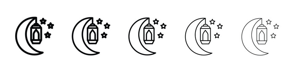 Ramadan Month icon in web style. Vector illustration. Eps10