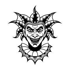 Tribal tattoo design featuring a skull vector illustration with horror and tribal elements