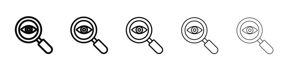 Investigation icon in web style. Vector illustration. Eps10