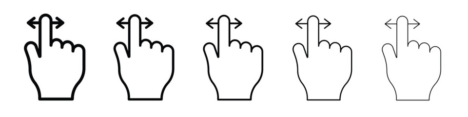 Finger control icon in web style. Vector illustration. Eps10