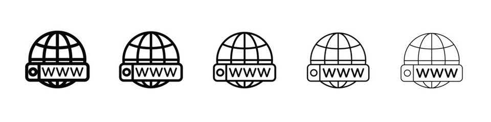 Domain icon in web style. Vector illustration. Eps10