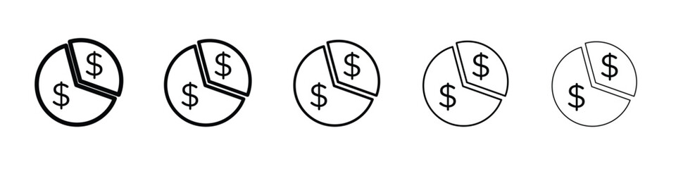 Dividend yield icon in web style. Vector illustration. Eps10