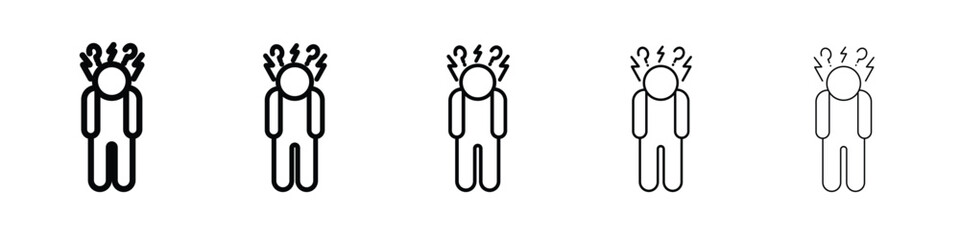 Depression icon in web style. Vector illustration. Eps10