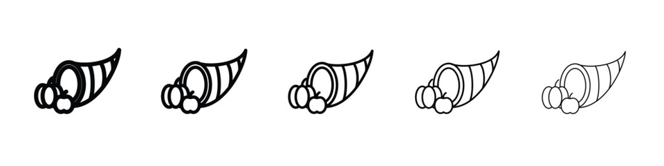 Cornucopia icon in web style. Vector illustration. Eps10