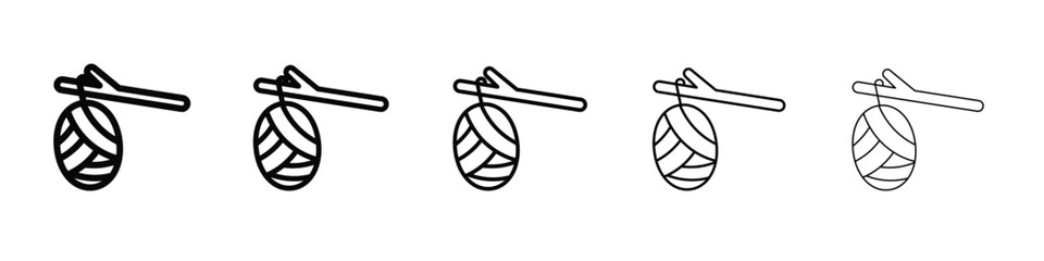 Cocoon icon in web style. Vector illustration. Eps10