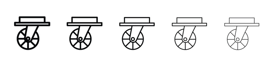 Cart trolley wheel icon in web style. Vector illustration. Eps10