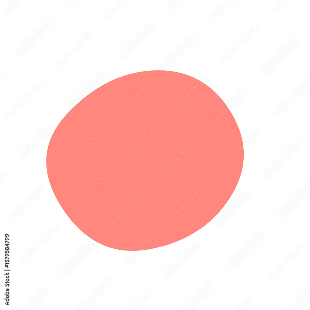 Poster abstract graphic element in salmon color for modern design projects and creative artistic compositio