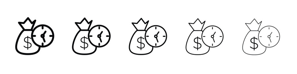 Annuity icon in web style. Vector illustration. Eps10