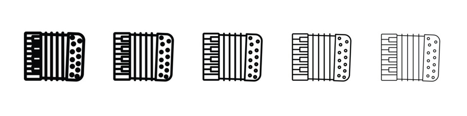 Accordion icon in web style. Vector illustration. Eps10