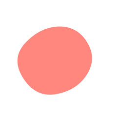 Abstract graphic element in salmon color for modern design projects and creative artistic compositions use case on transparent background