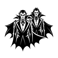 Woman silhouette vector illustration of a loving couple in black fashion, showcasing the beauty of...