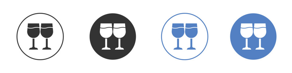 Wine toast icon concept. solid style icon designs for website, app, UI.