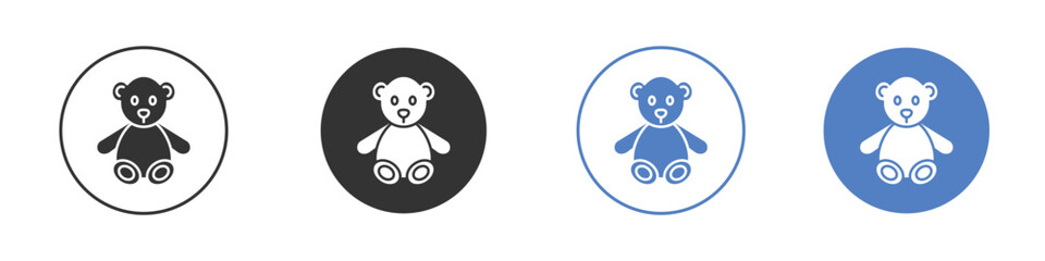 Teddy bear icon concept. solid style icon designs for website, app, UI.