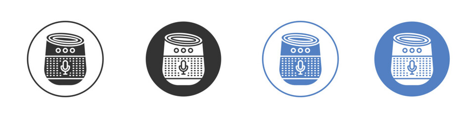 Smart speaker icon concept. solid style icon designs for website, app, UI.