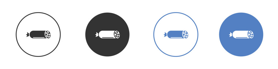 Salami icon concept. solid style icon designs for website, app, UI.