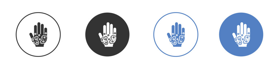 Rash hand icon concept. solid style icon designs for website, app, UI.