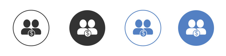 Fototapeta premium Joint account icon concept. solid style icon designs for website, app, UI..