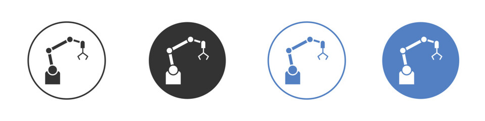 Industrial robot icon concept. solid style icon designs for website, app, UI.