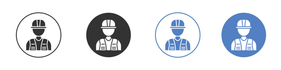 Engineer icon concept. solid style icon designs for website, app, UI.