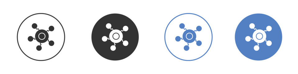 Decentralized icon concept. solid style icon designs for website, app, UI.