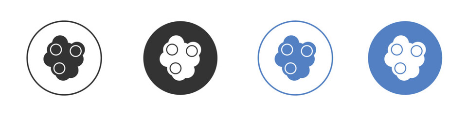 Cancer icon concept. solid style icon designs for website, app, UI.