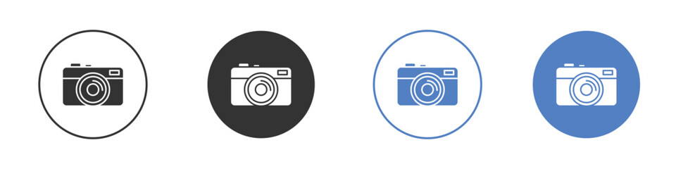 Camera icon concept. solid style icon designs for website, app, UI.